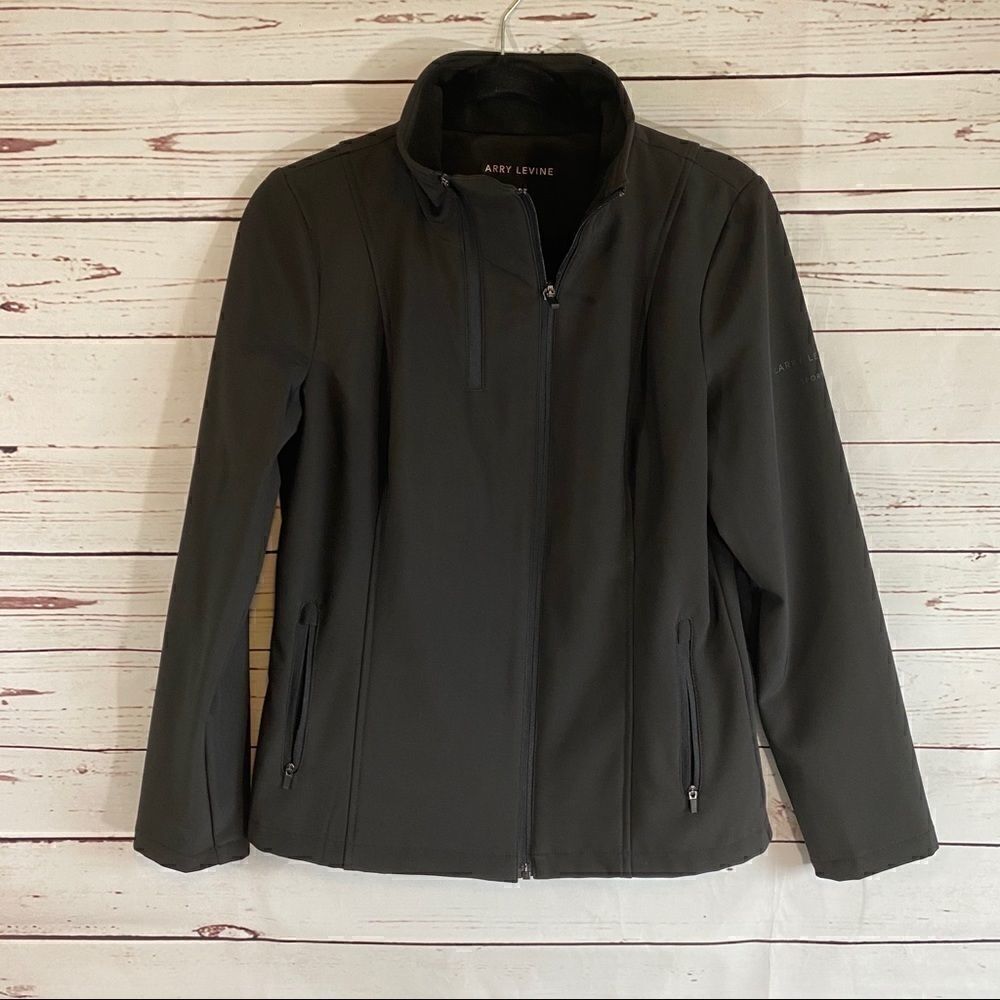 LARRY LEVINE SPORT WOMEN'S BLACK JACKET,COAT